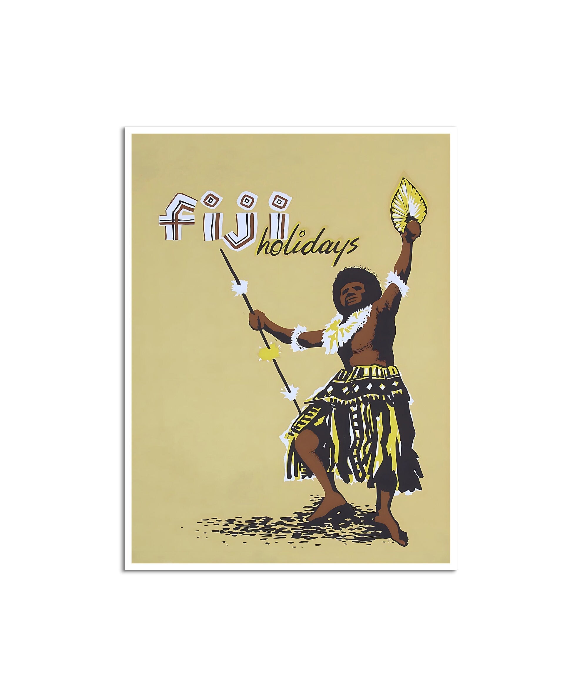 Fiji Wall Art Fijian Print Vintage Travel Poster Retro Home Decor (XR4529)