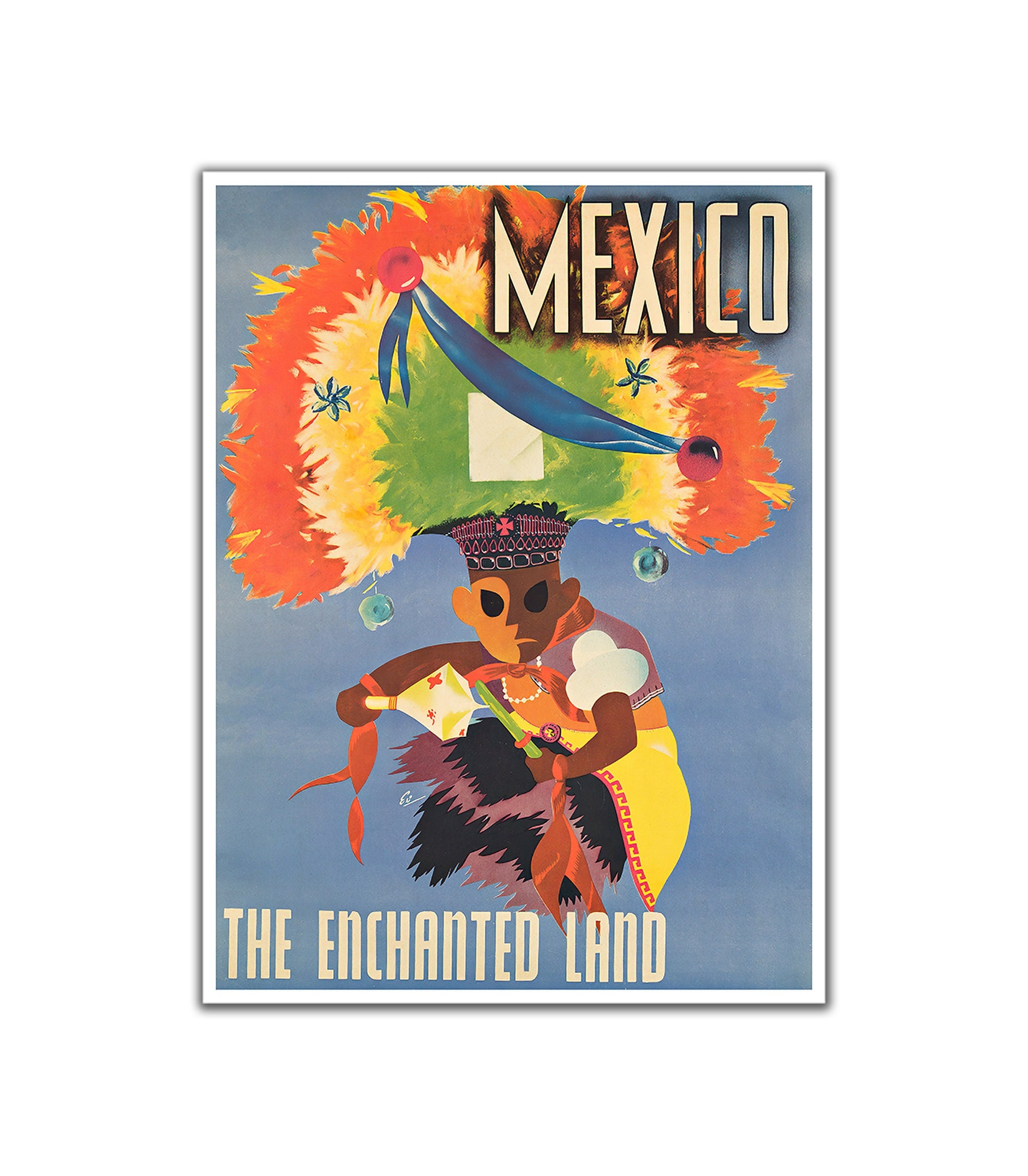 Vintage Mexico Travel Poster Mexican Art Print (XR3996)