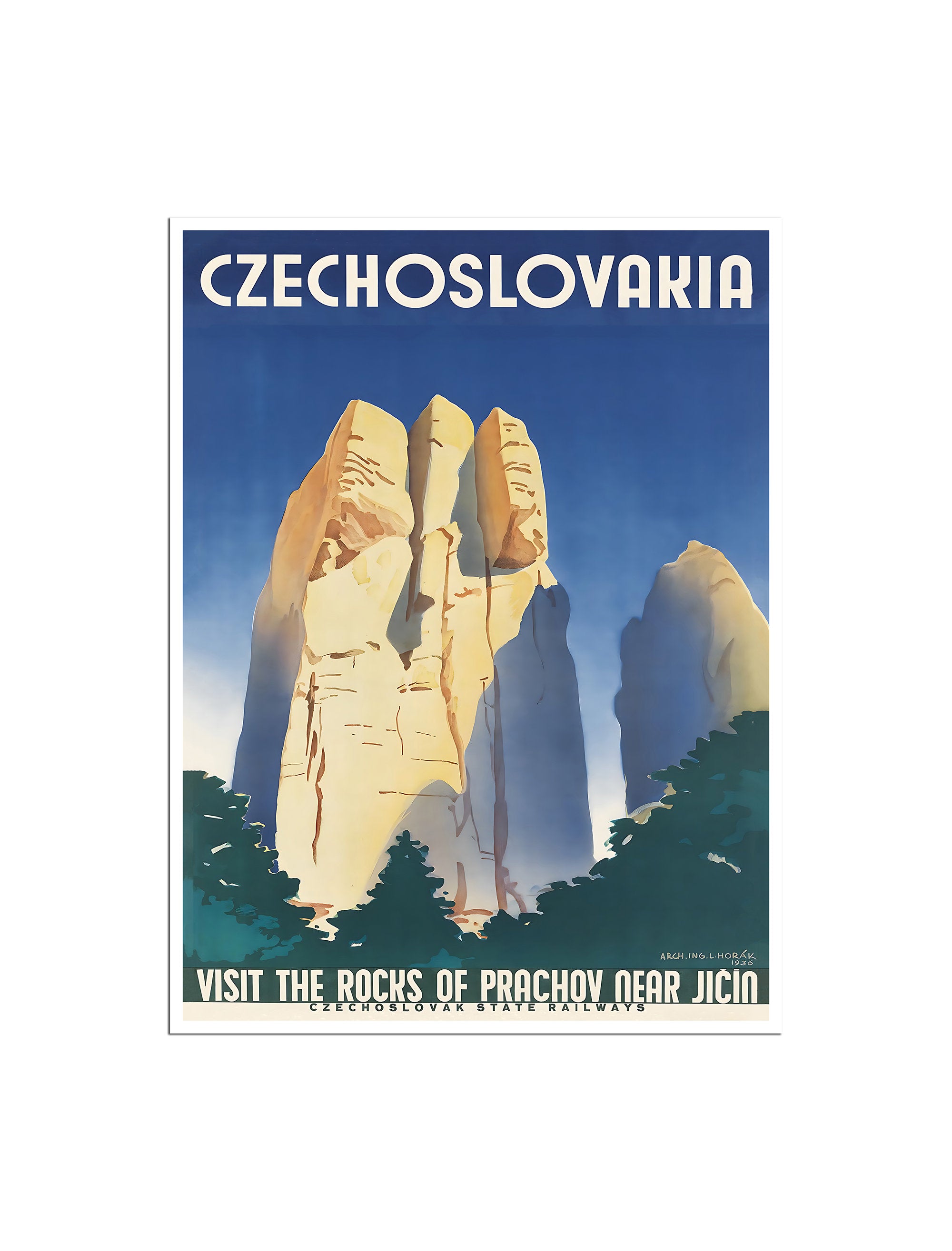 Czechoslovakia Art Czech Republic Print Travel Poster Gift Vintage Home Decor (XR4563)