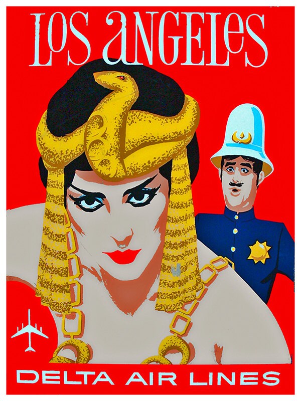 Los Angeles Travel Poster Vintage Art (TR2)