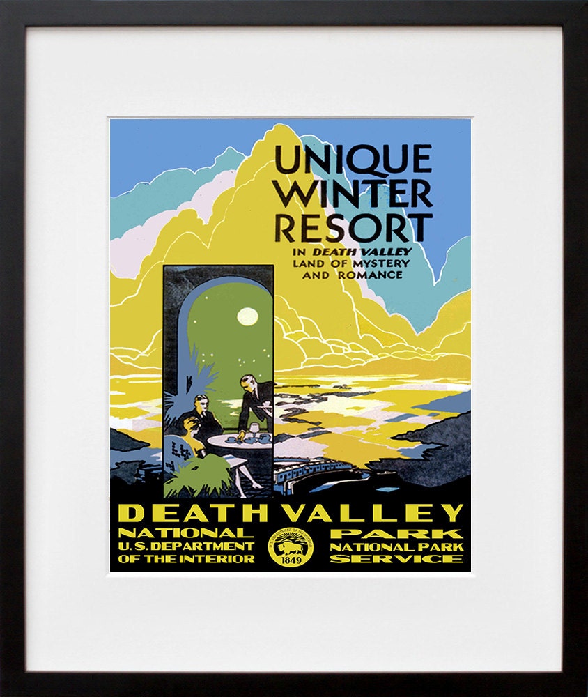 Death Valley National Parks Travel Poster Vintage Art Print (TR50)
