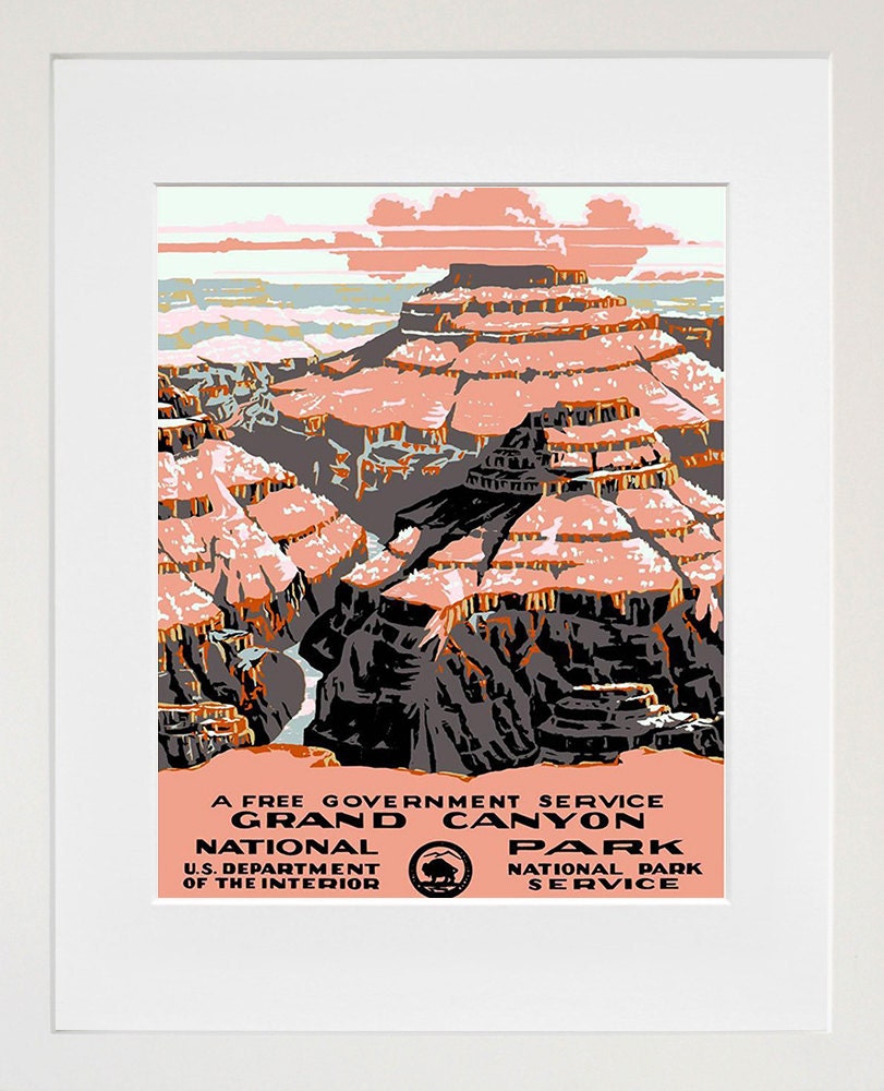 Grand Canyon National Parks Travel Poster Vintage Art Print (TR59)