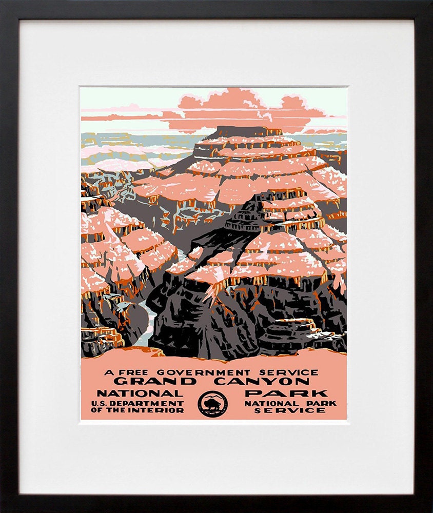 Grand Canyon National Parks Travel Poster Vintage Art Print (TR59)