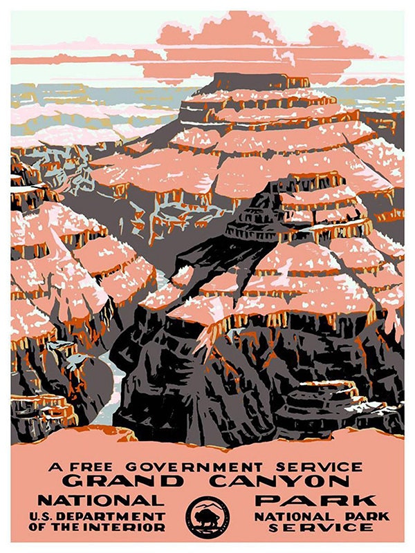Grand Canyon National Parks Travel Poster Vintage Art Print (TR59)