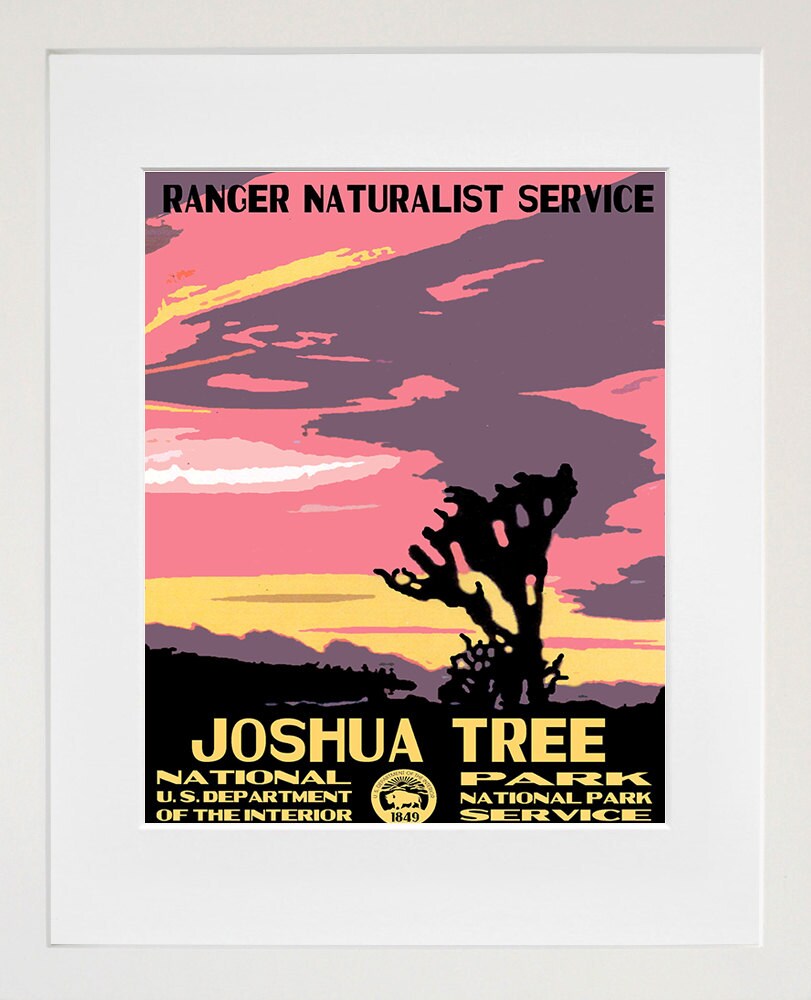 Joshua Tree National Parks Travel Poster Vintage Art Print (TR61)