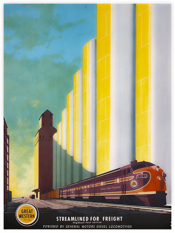 Train Art Travel Poster Railroad Print (TR68)