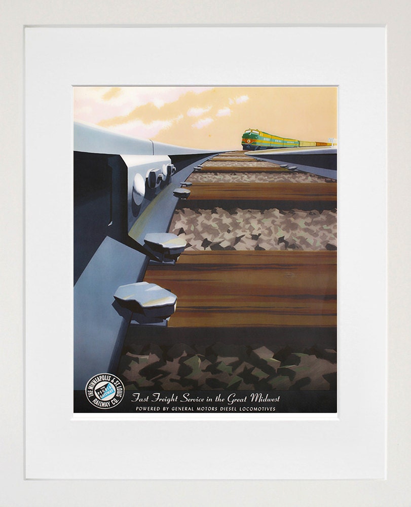Locomotive Travel Poster Railroad Art Train Print (TR67)