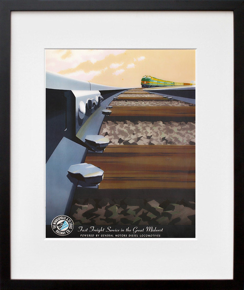 Locomotive Travel Poster Railroad Art Train Print (TR67)