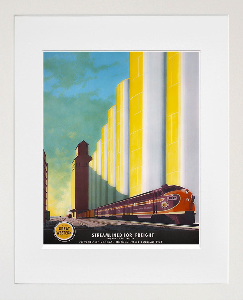 Train Art Travel Poster Railroad Print (TR68)