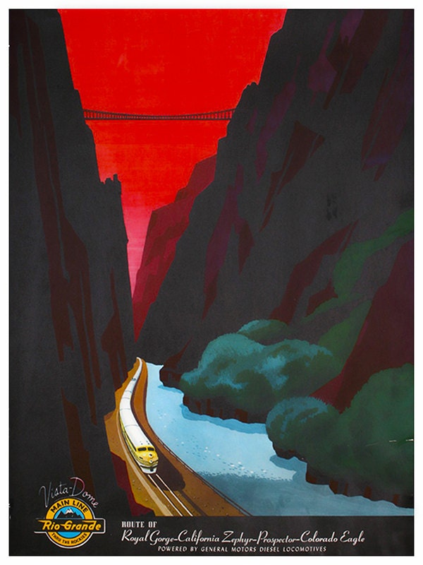 Train Art Travel Poster Railroad Print (TR69)