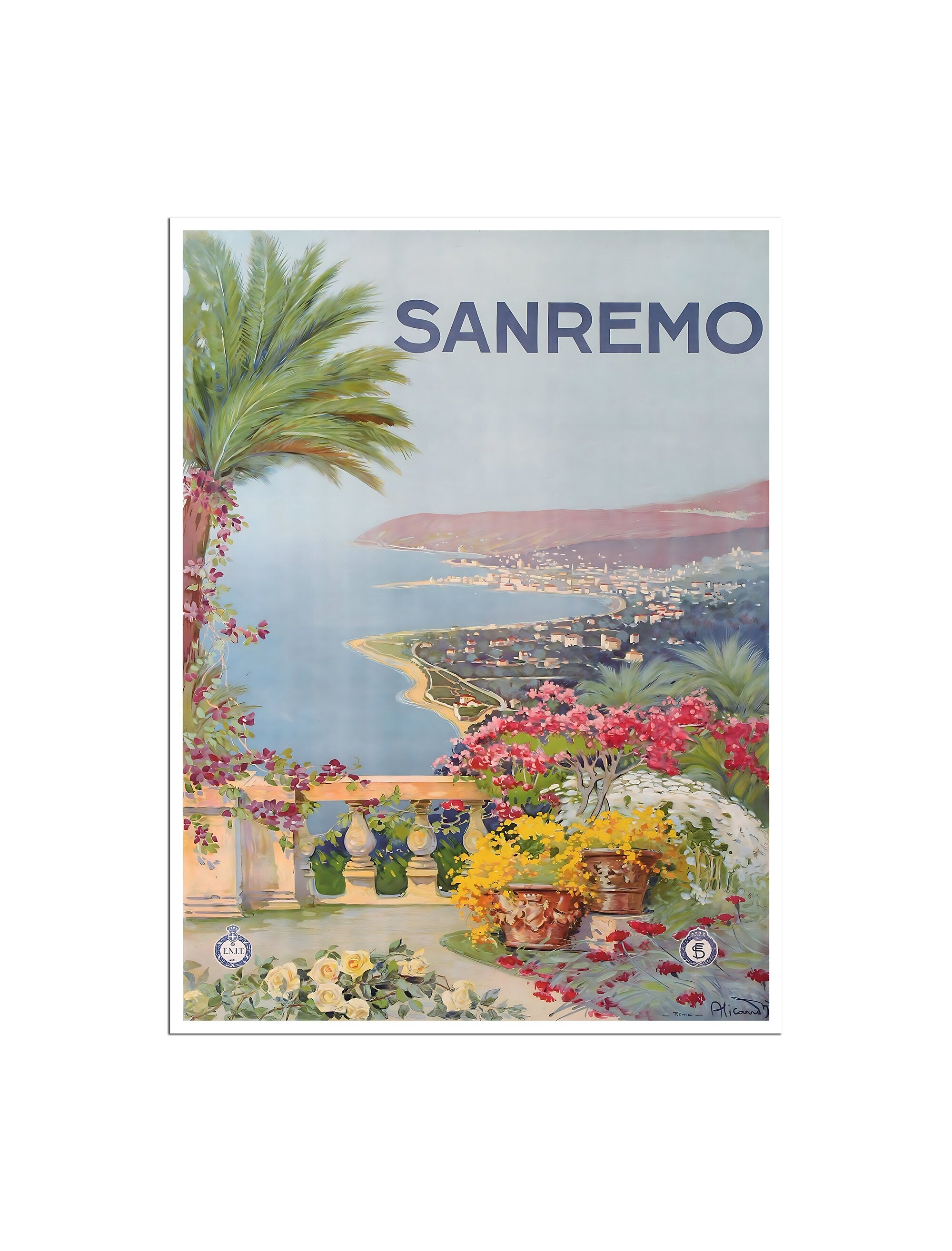 Sanremo Art Italy Travel Poster Print Italian Decor (H1524)