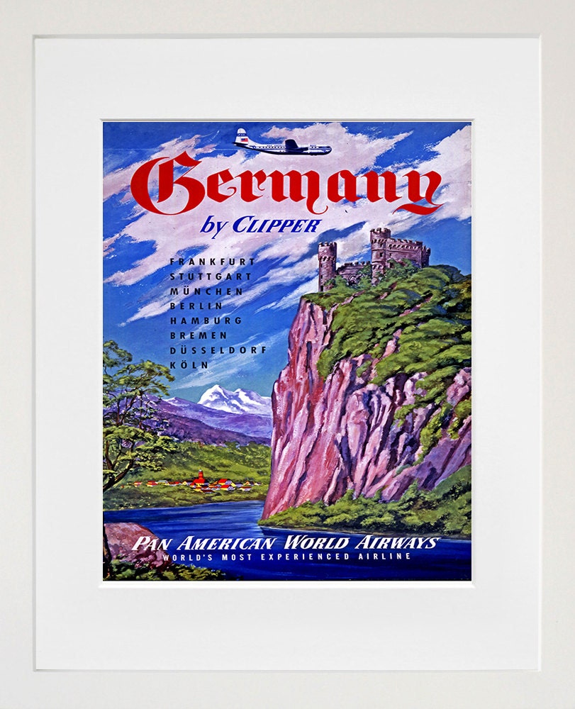 Germany Travel Poster Art Airline Print (TR38)