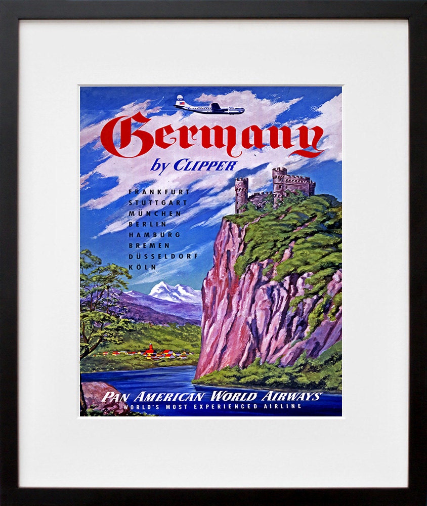 Germany Travel Poster Art Airline Print (TR38)