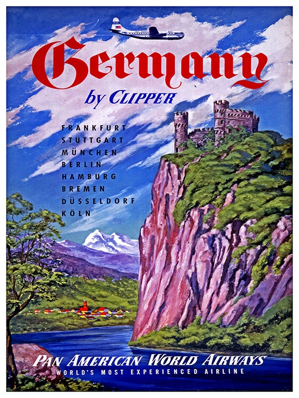 Germany Travel Poster Art Airline Print (TR38)