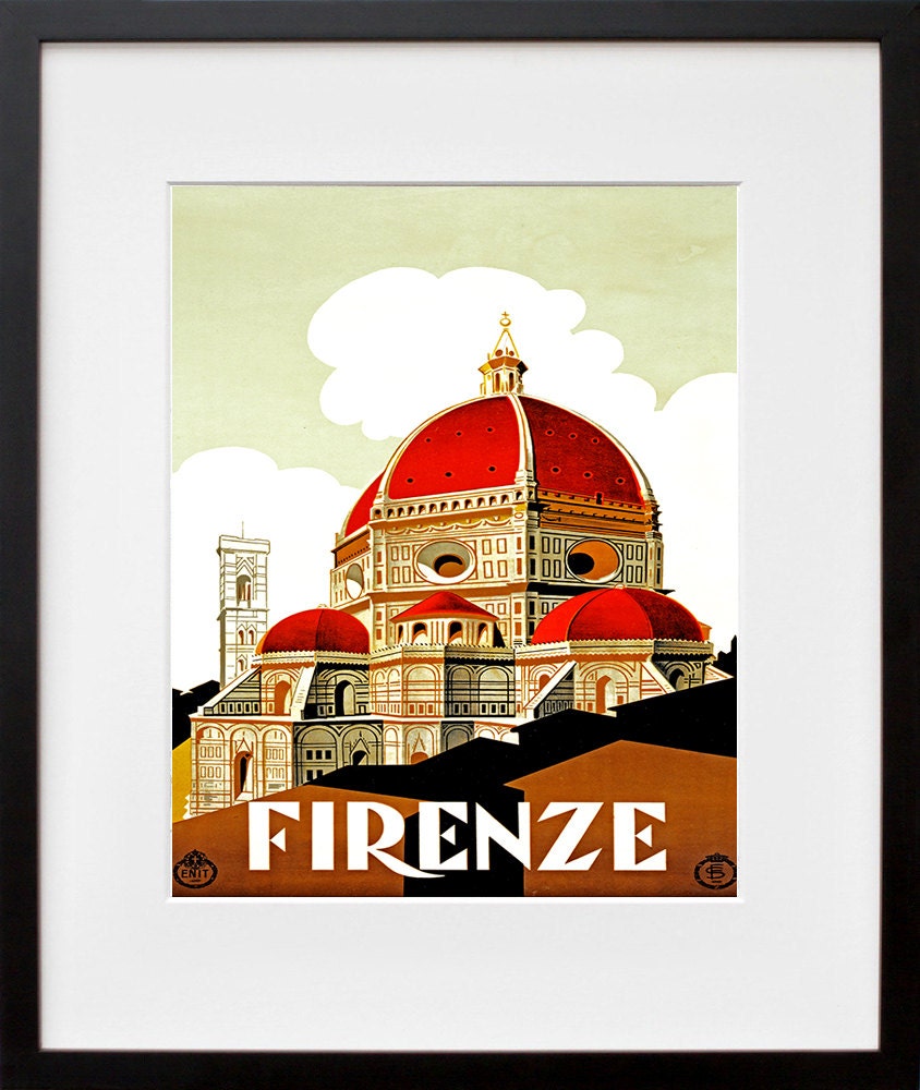 Italy Travel Poster Art Florence Tourism Print (TR34)