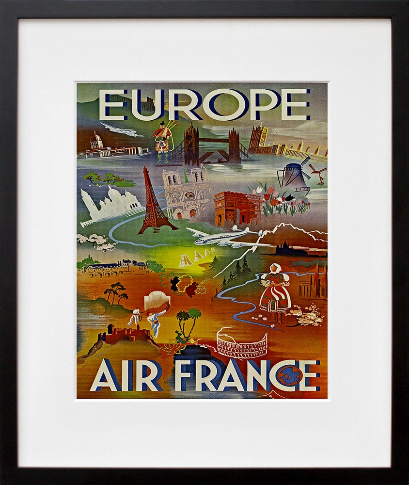 Europe Travel Poster Art Tourism Print (TR33)