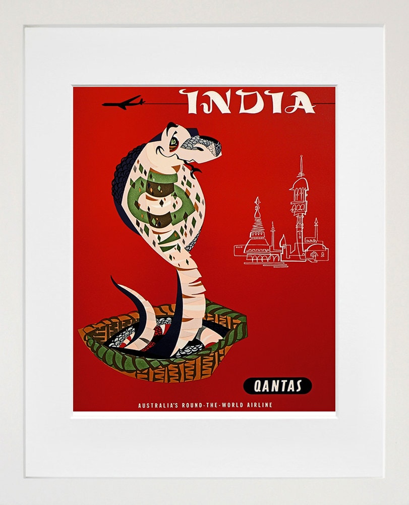 India Art Wall Print Cobra Travel Poster (TR47)