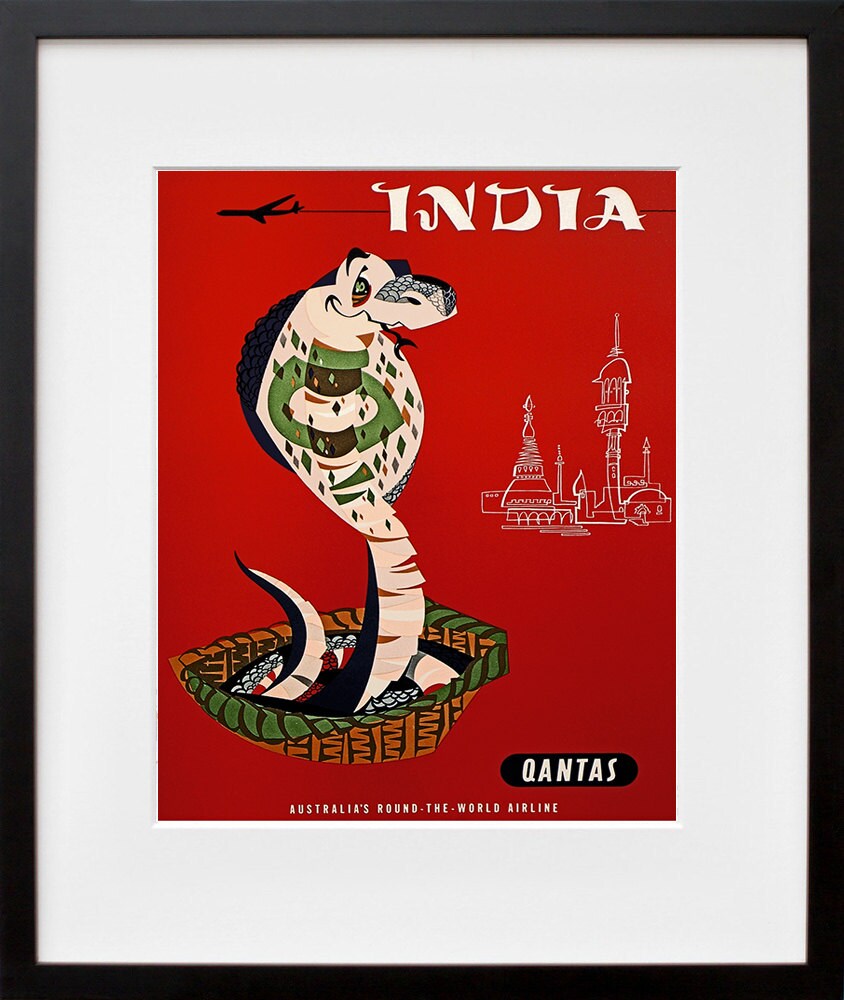 India Art Wall Print Cobra Travel Poster (TR47)