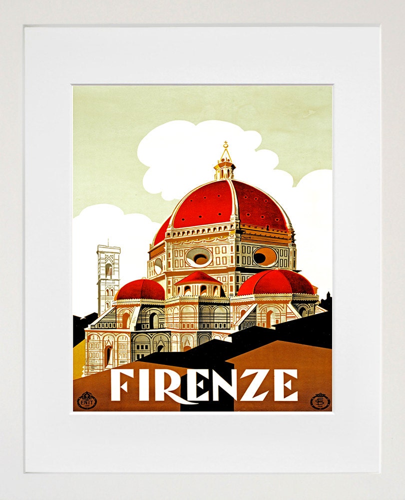 Italy Travel Poster Art Florence Tourism Print (TR34)