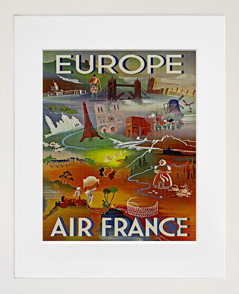Europe Travel Poster Art Tourism Print (TR33)