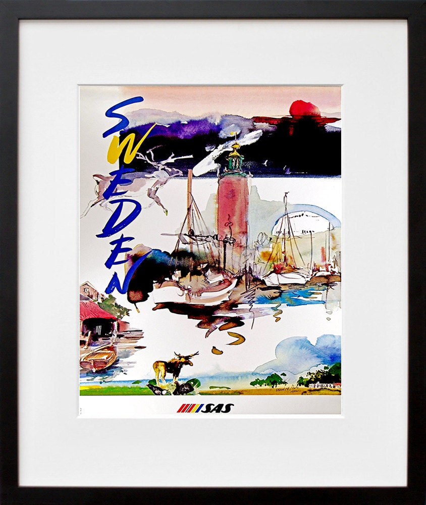 Sweden Travel Poster Swedish Art Home Decor Print (TR83)