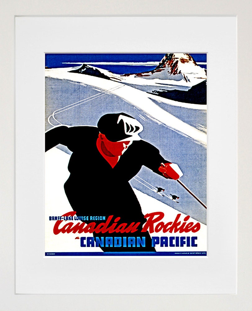 Canada Ski Travel Poster Skiing Art Home Decor Print (TR75)