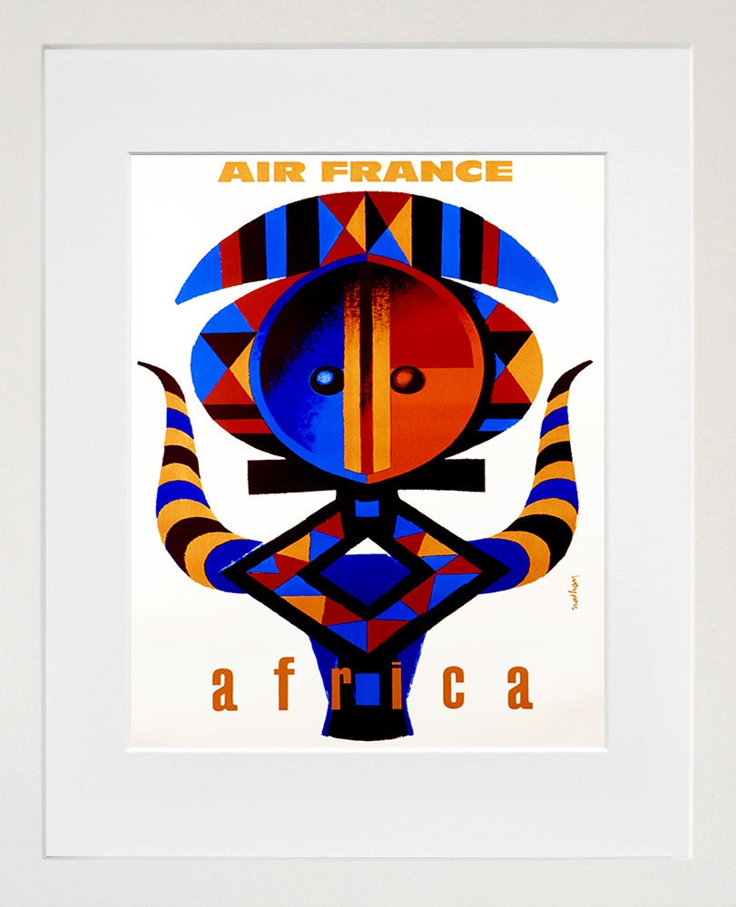 Air France Africa Travel Poster