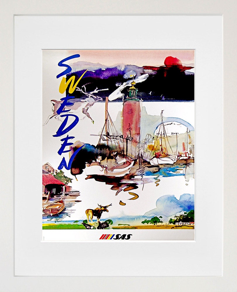 Sweden Travel Poster Swedish Art Home Decor Print (TR83)
