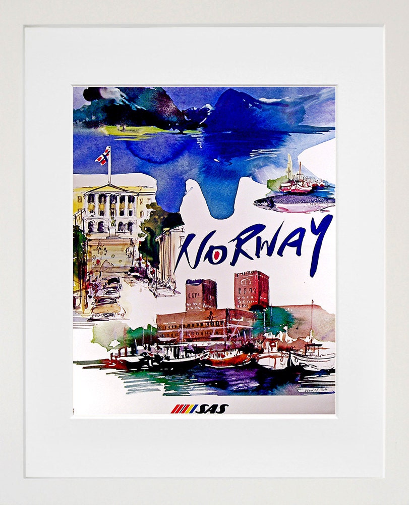 Norway Travel Poster Norwegian Art Home Decor Print (TR74)