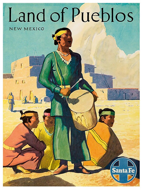 Art Print New Mexico Vintage Travel Poster (TR89)