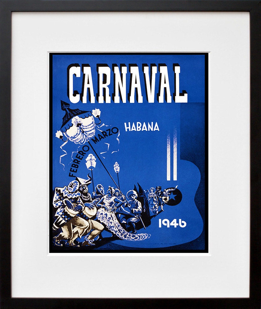 Havana Cuba Art Print Carnival Vintage Travel Poster (TR84)