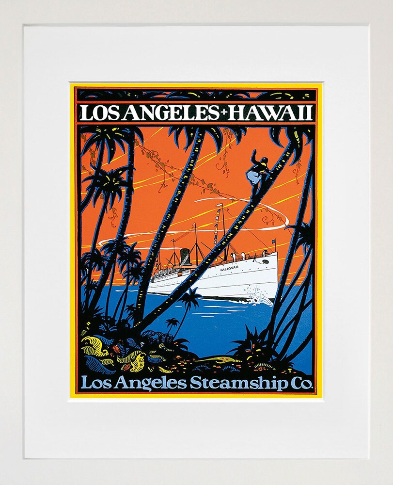 Art Print Hawaii Vintage Travel Poster (TR88)