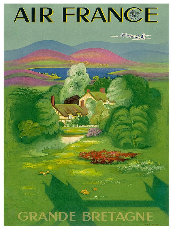 Britain Art Print Vintage Travel Poster (TR82)