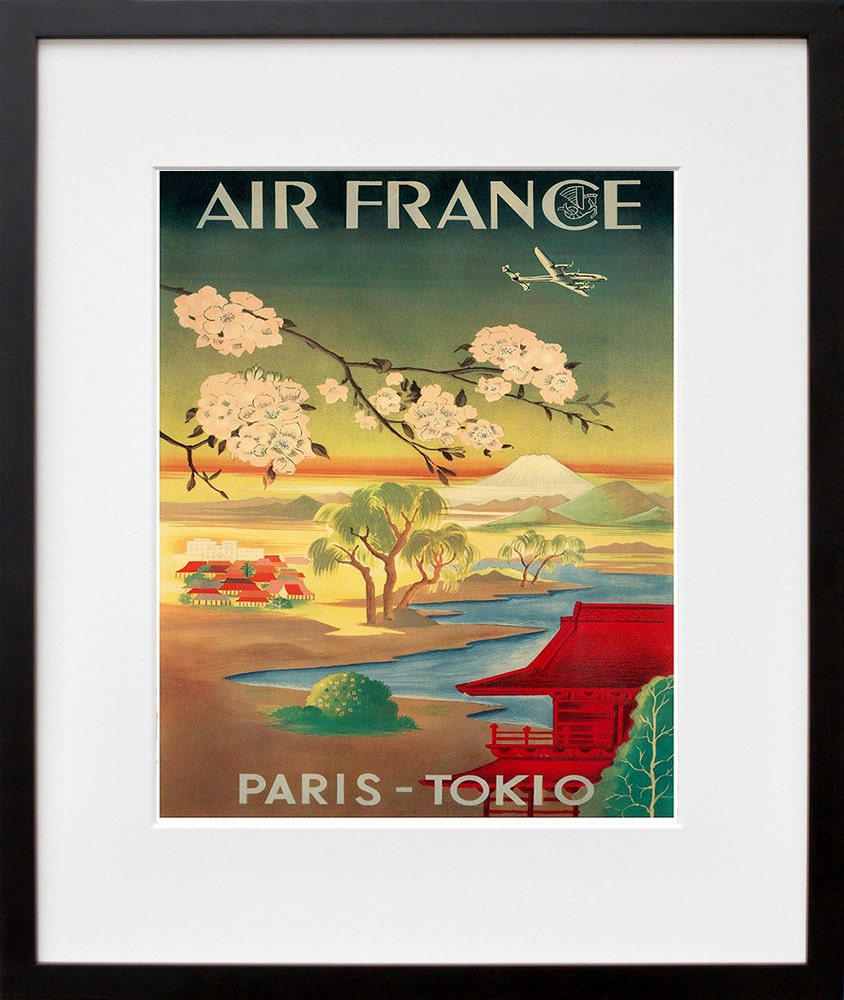 Japanese Present Japan Art Print Tokyo Vintage Travel Poster (TR81)