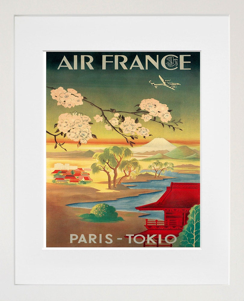 Japanese Present Japan Art Print Tokyo Vintage Travel Poster (TR81)