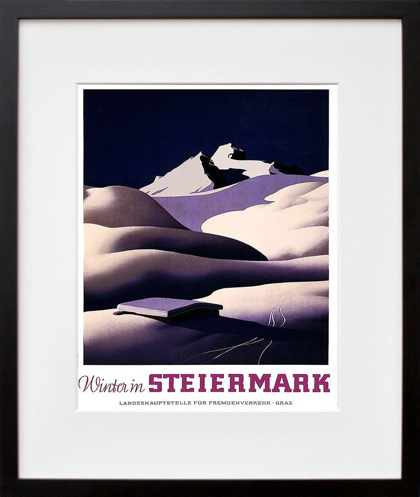 Austria Wall Art Print Styria Vintage Travel Poster (TR110)