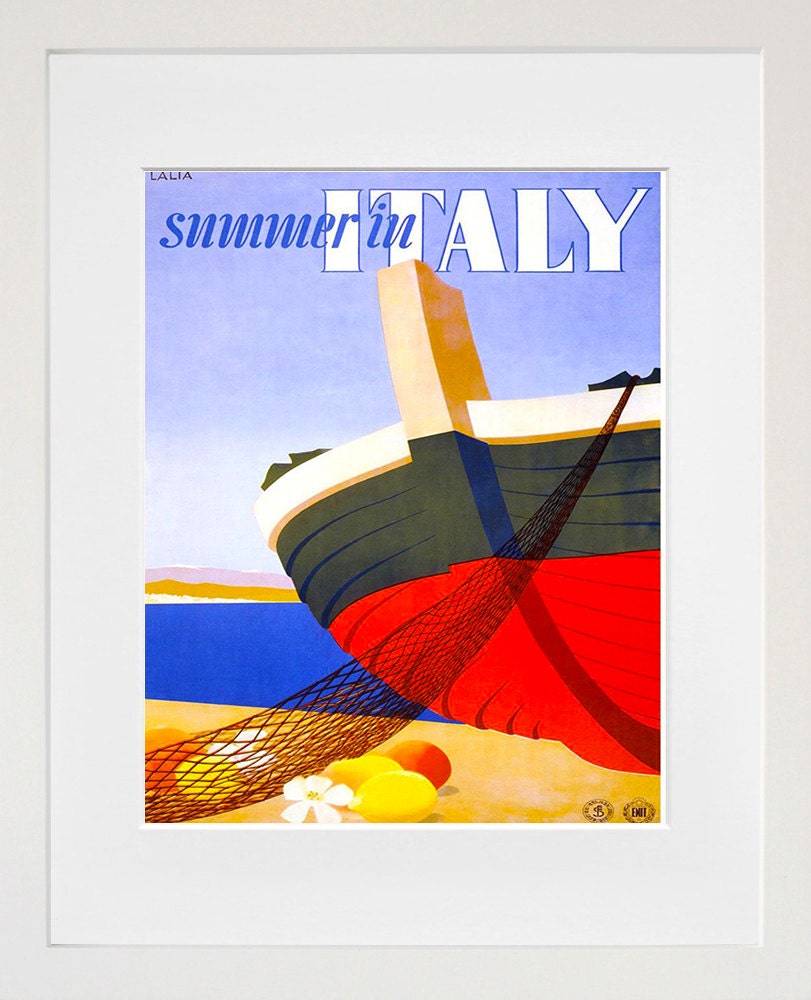 Italian Travel Poster Italy Art Print Retro (TR119)