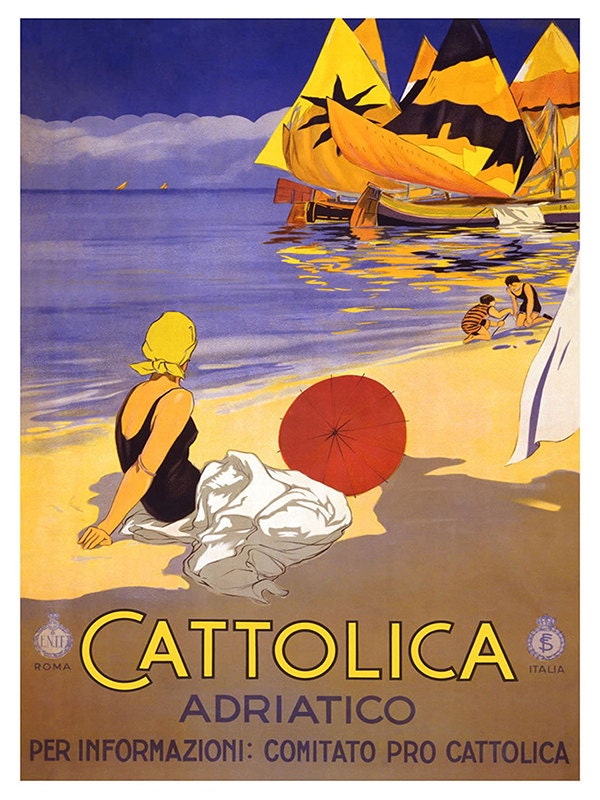 Italy Travel Poster Italian Art Print Retro (TR117)