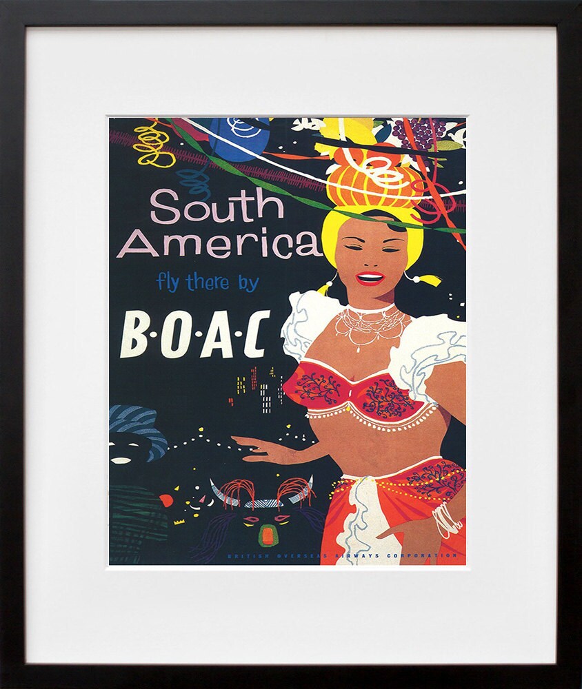South America Travel Poster Art Print Retro (TR115)