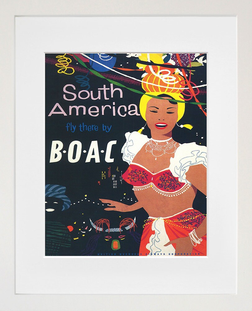 South America Travel Poster Art Print Retro (TR115)