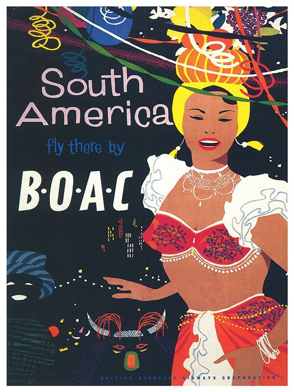 South America Travel Poster Art Print Retro (TR115)