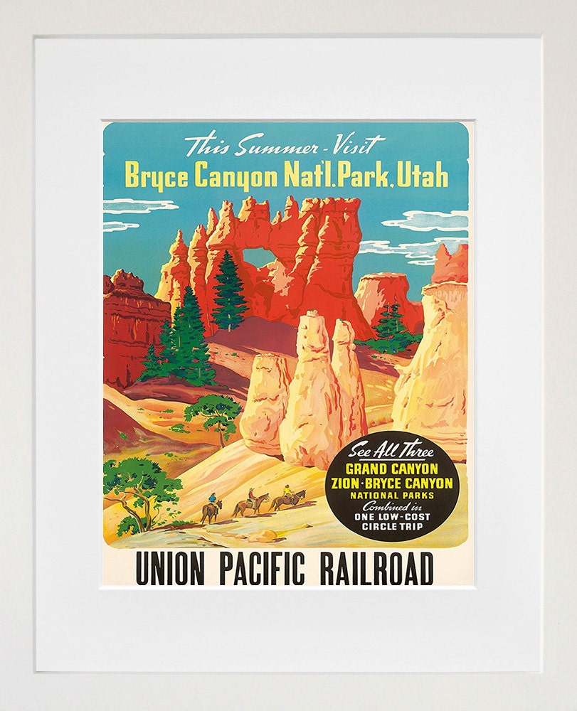 Bryce Canyon Art Print National Park Travel Poster (TR105)
