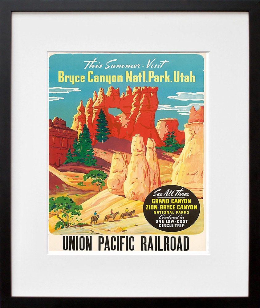 Bryce Canyon Art Print National Park Travel Poster (TR105)