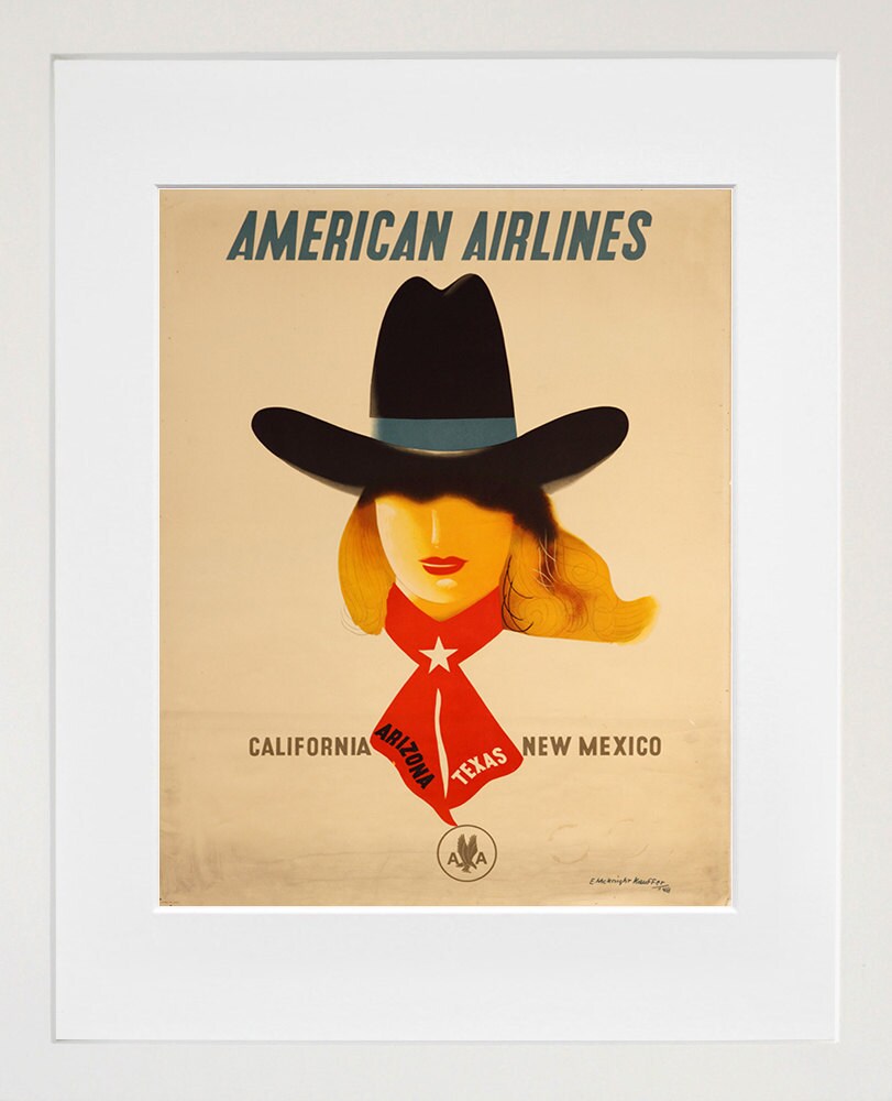 Western Travel Art Vintage Texas Poster Print (TR124)