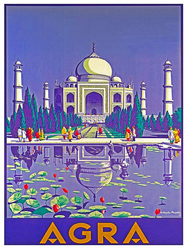 Travel Poster India Art Print Taj Mahal (TR94)