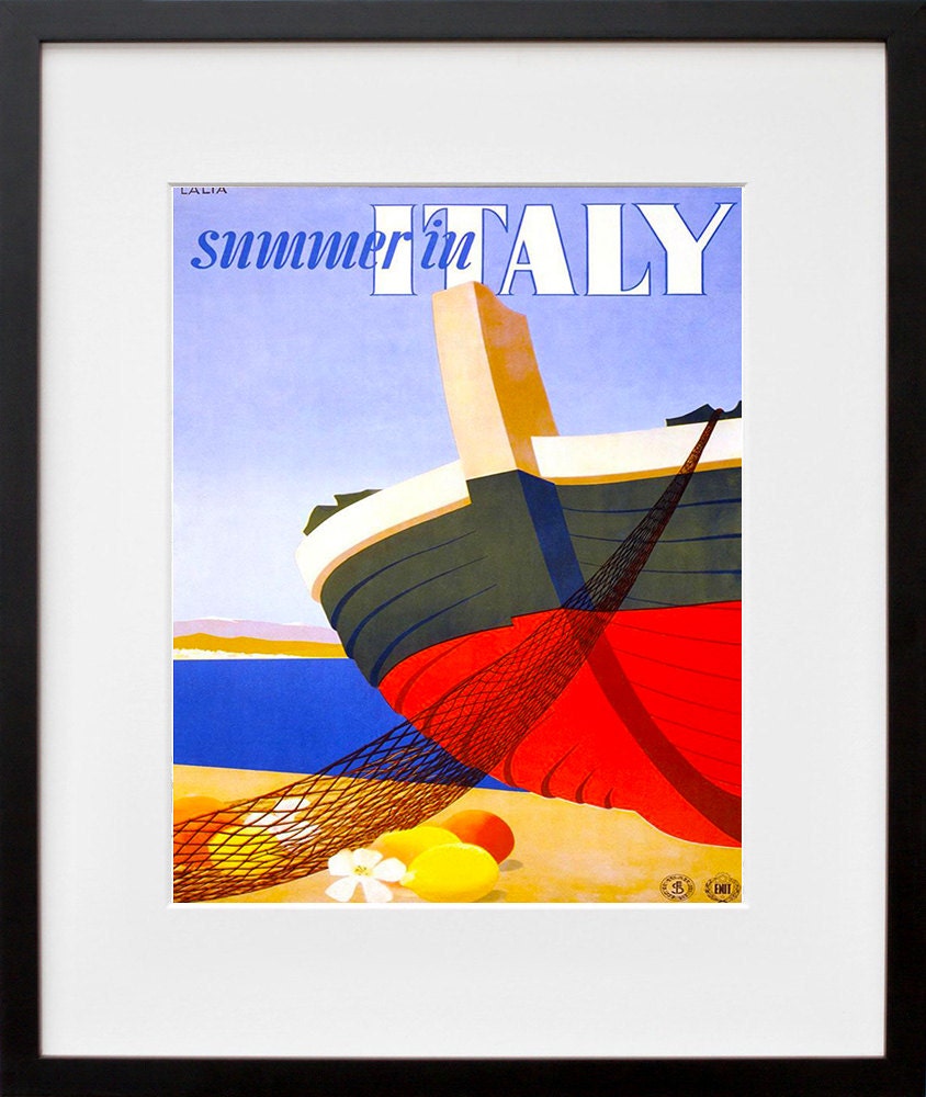Italian Travel Poster Italy Art Print Retro (TR119)