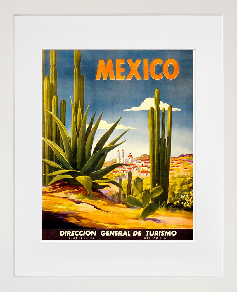 Mexico Travel Poster Mexican Art Print Retro (TR116)