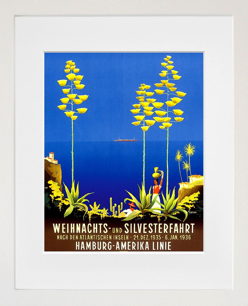 Cruise Ship Travel Poster Art Europe Print Retro (TR111)