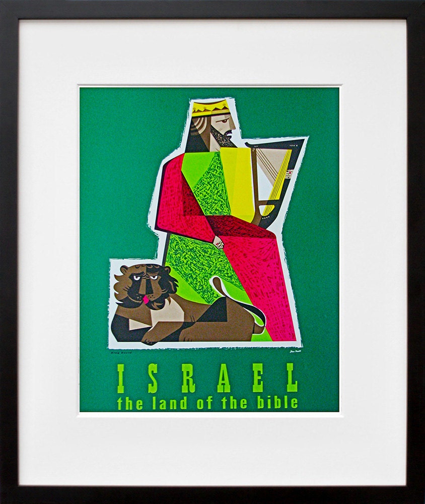 Israel Travel Art Print King David Vintage Home Decor Poster (ZT141)