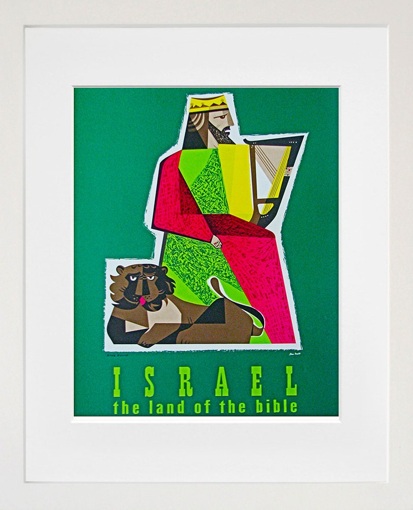 Israel Travel Art Print King David Vintage Home Decor Poster (ZT141)